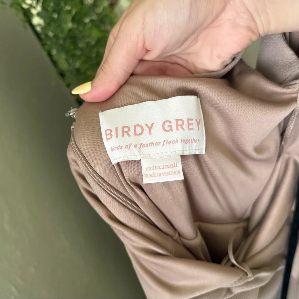 Birdy Grey Taupe Maxi Chiffon Sleeveless Square Neck - Picture 3 of 3